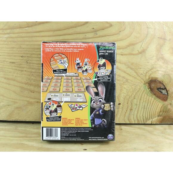 Disney Board Games Zootopia Suspect Search Card Game Family Sealed New 2015 - Picture 4 of 4